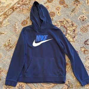 ✨ LIKE NEW ✨ Youth XL Navy Nike Hoodie with Blue Logo